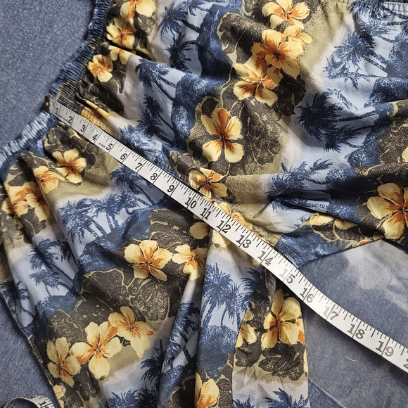 Vintage Speedo Swim Trunks Hawaiian Tropical Mesh Lined Board Shorts Size XL - Picture 8 of 9